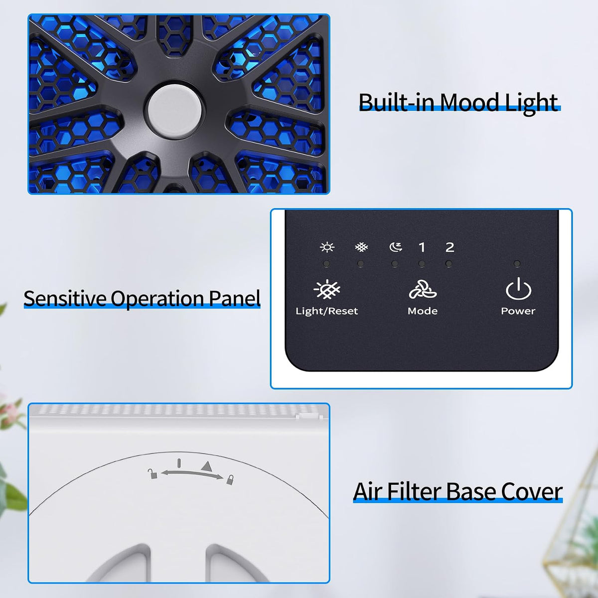 AROEVE Air Purifiers for Bedroom with Aromatherapy Function-MK06A(White)