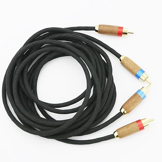 NewFantasia Audiophiles 2RCA Male to 2RCA Male Stereo Audio Cable HiFi System