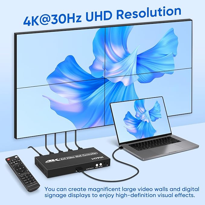 2x2 HDMI 4K Video Wall Controller