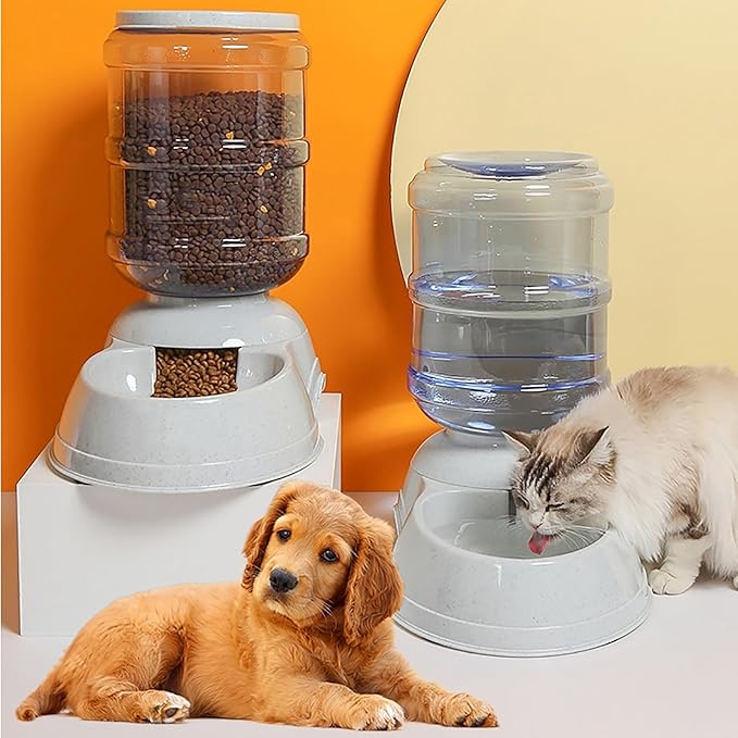 Automatic Dog Feeder and Water Dispenser Set