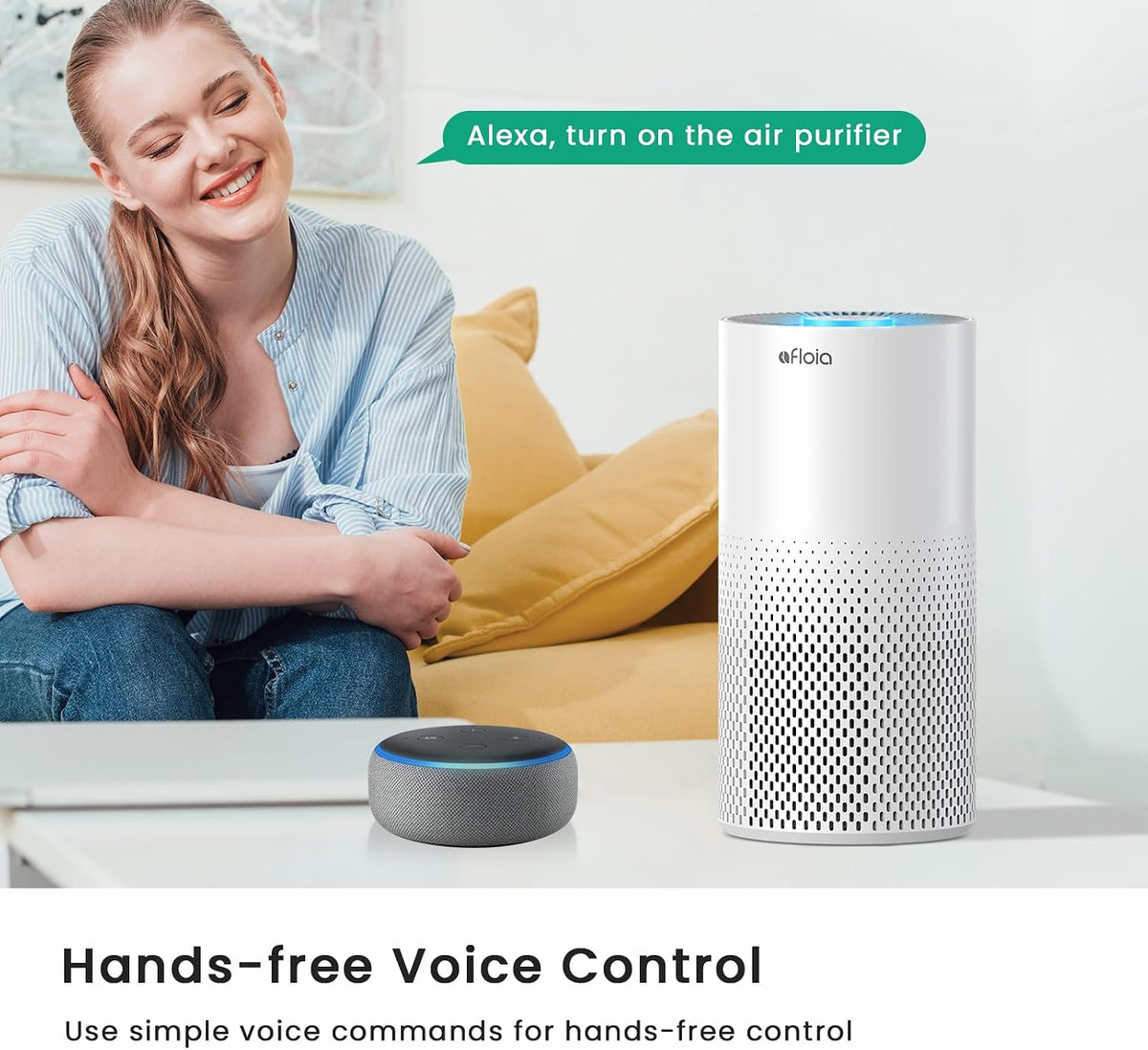 Afloia Smart Air Purifier for Home Large Rooms Bedroom, Up to 1,076 sq ft