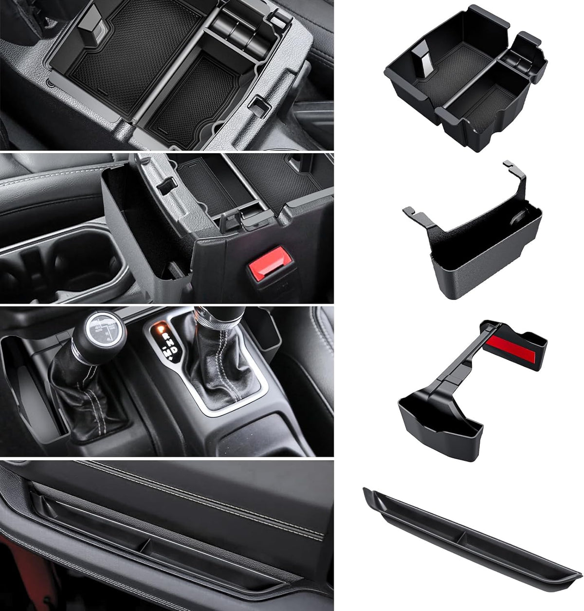 Eamplest Center Console Organizer for Jeep Wrangler & Gladiator 2024-2026