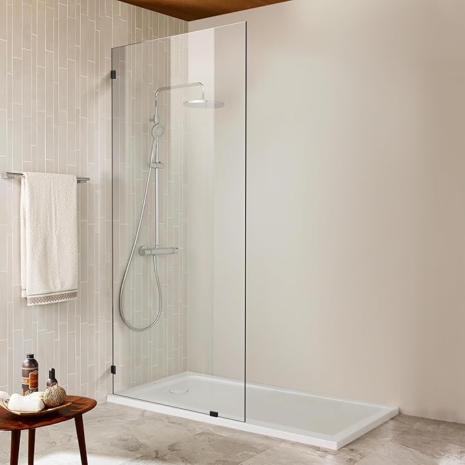 Bathroom Shower Door 30.5" W x 78.75" H, Frameless Fixed 3/8" ...
