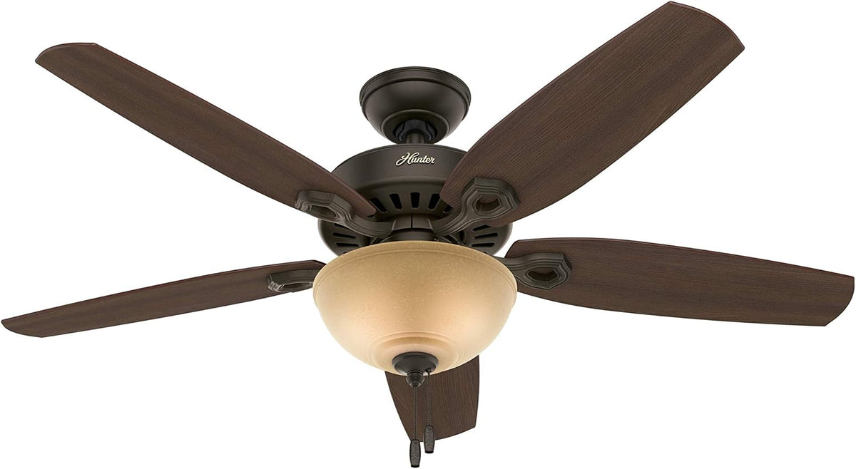 Hunter Builder Deluxe, Indoor, Ceiling Fan, Pull Chain, 52 inch, New Bronze
