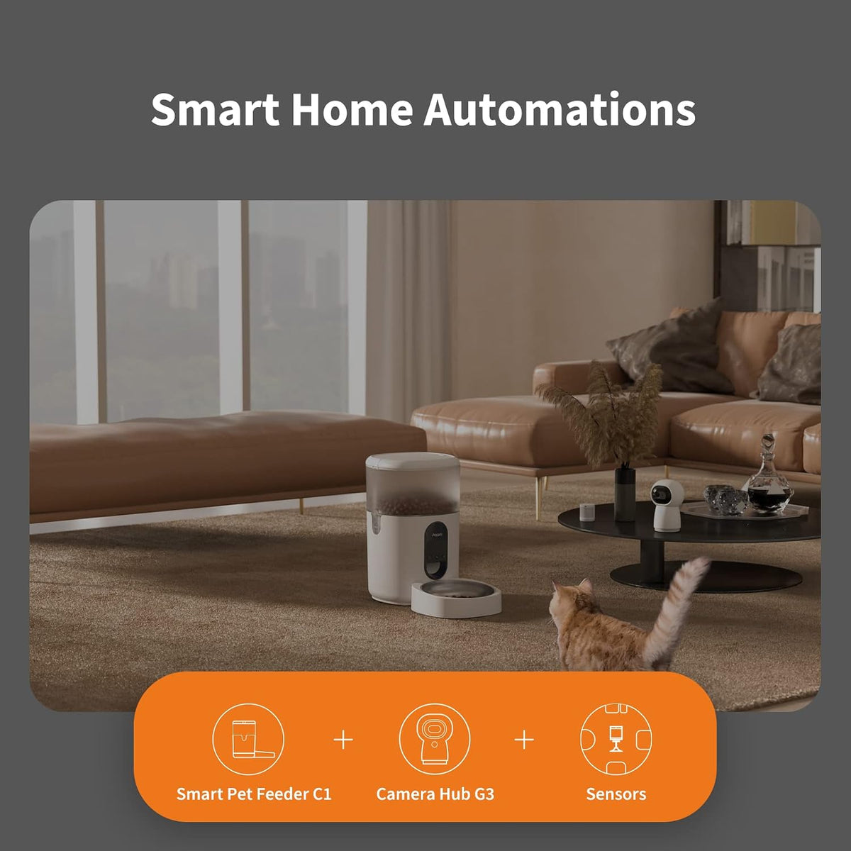 Aqara Smart Pet Feeder C1, Auto Cat Food Dispenser with APP Control