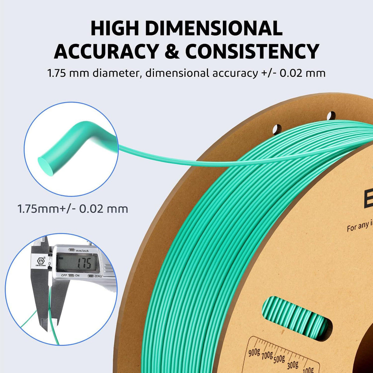 ELEGOO PLA Plus 3D Printer Filament 4KG Pink/Purple/Sky Blue/Neon Green