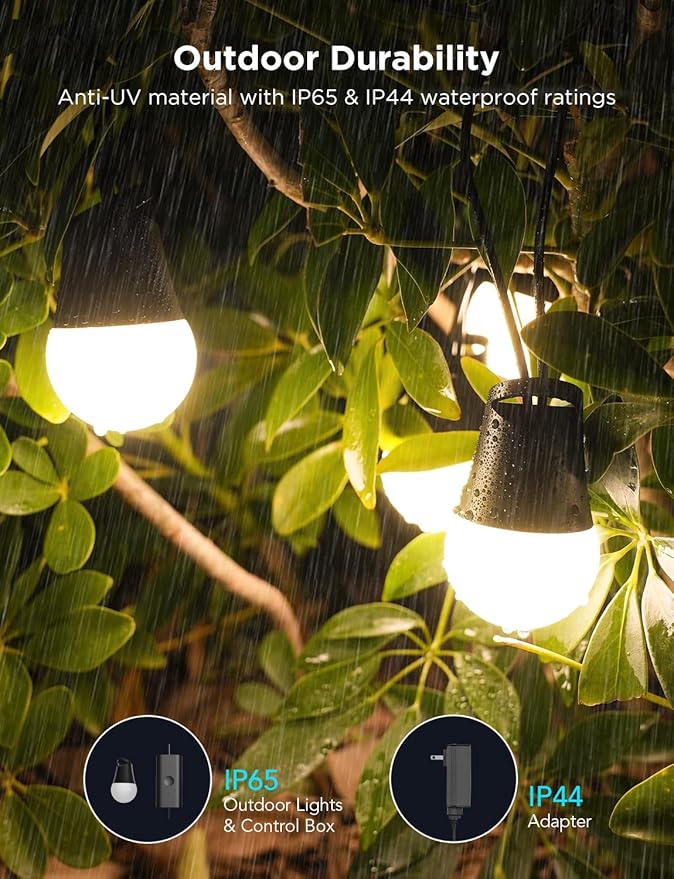 Govee Smart Outdoor String Lights 2, 48ft Outdoor Lights