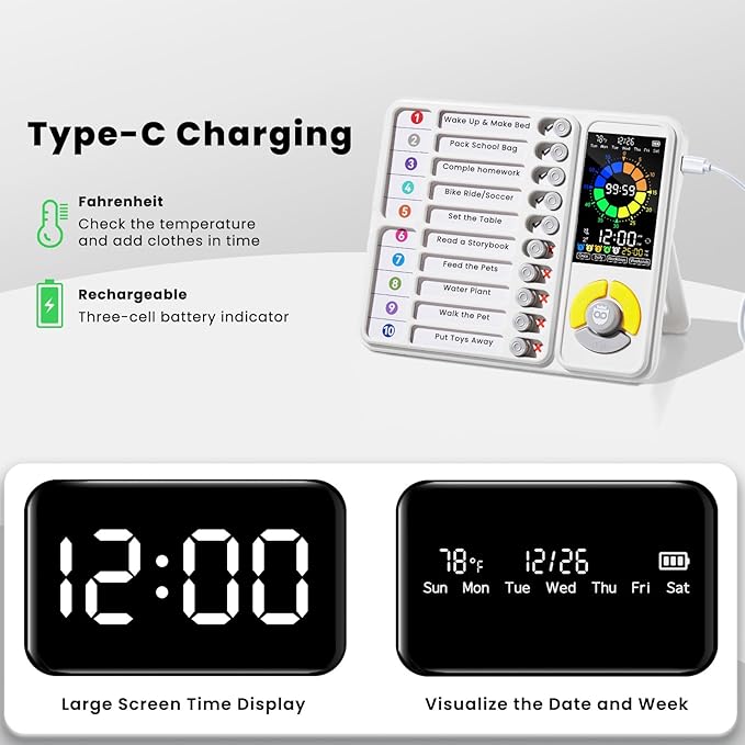 3-in-1 Visual Timer & ADHD Tool