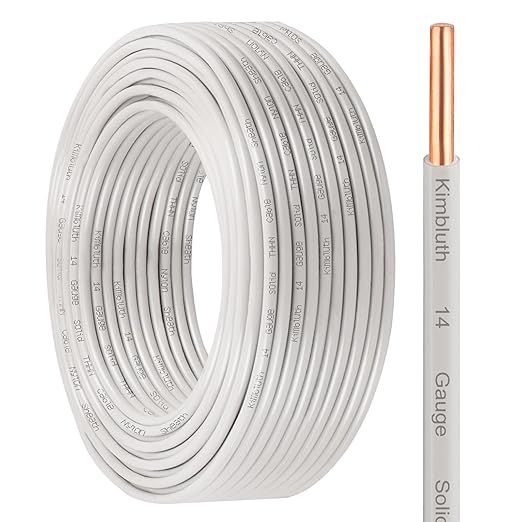 THHN Wire 14 Gauge 75 FT OFC Electrical Wire, 14 AWG Solid Copper Wire Rated up