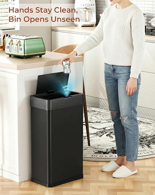TLSUNNY 18.5 Gallon Motion Sensor Trash Can, Touchless Automatic Garbage Can
