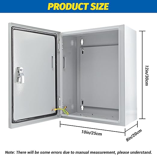 Electrical Box 16 x 12 x 8'' Steel Electrical Junction Box，NEMA 4X Steel
