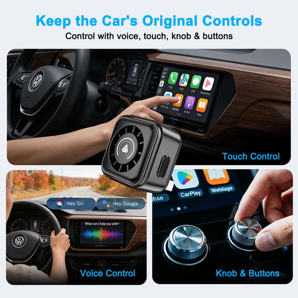 Wireless Carplay Adapter, Bluetooth Carplay Wireless Adapter Car Play