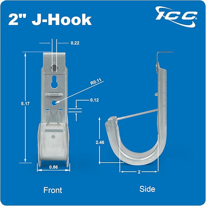 ICC Ceiling Mount J Hook 2” (25-Pack)