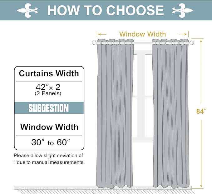 ChrisDowa White 100% Blackout Curtains