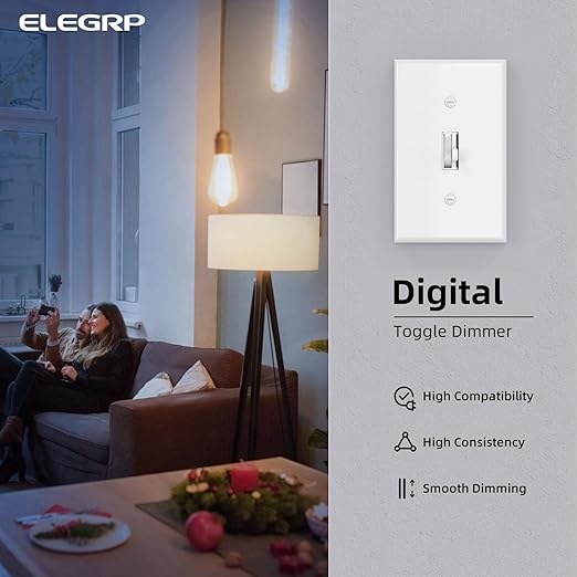 ELEGRP Digital Toggle Dimmer Switch (10 Pack)