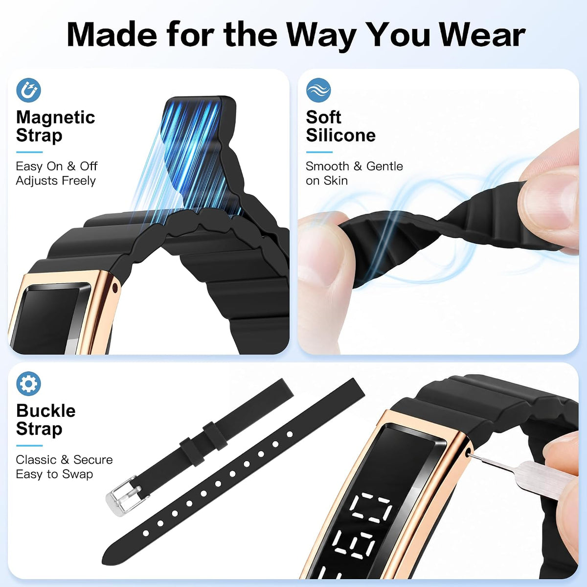Smart Bracelet for Women & Men, Health Activity & Fitness Tracker