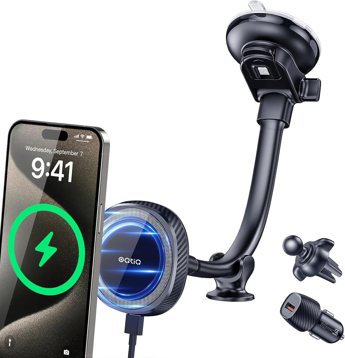 for MagSafe Car Mount Charger, Wireless Magnetic Car Mount