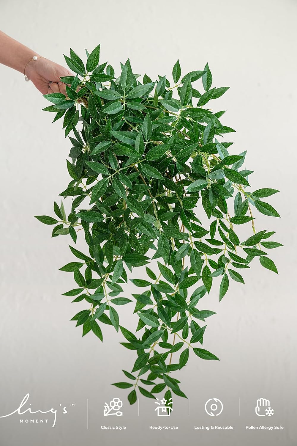 Ling's moment Rosa Banksiae Artificial Vines, Silk Greenery Garlands