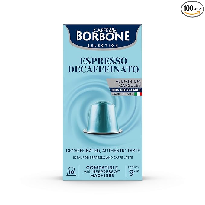 Caffè Borbone Decaffeinated Aluminum Capsules Compatible (100 Count)
