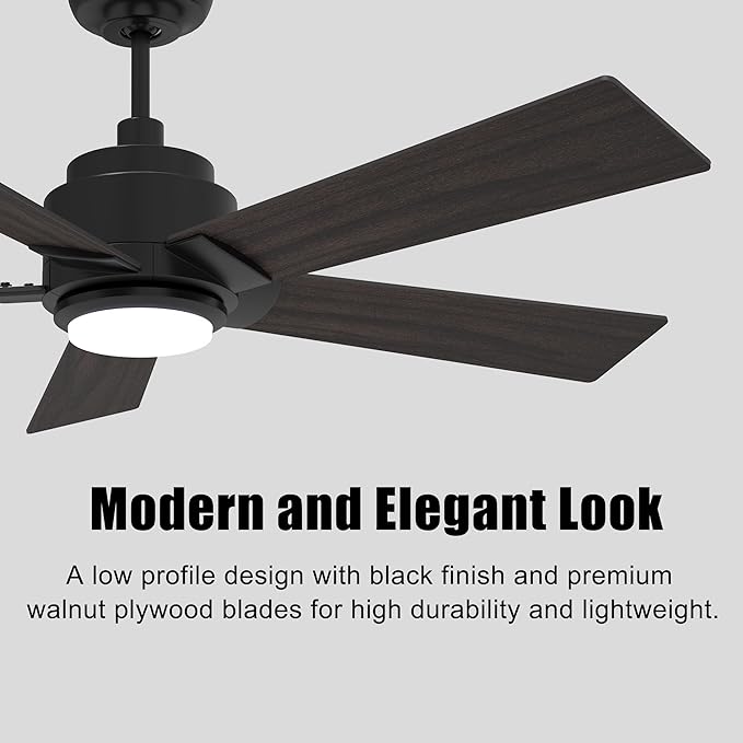 SMAAIR Smart WiFi LED Ceiling Fan, 52inch Plywood Outdoor Smart Ceiling Fan