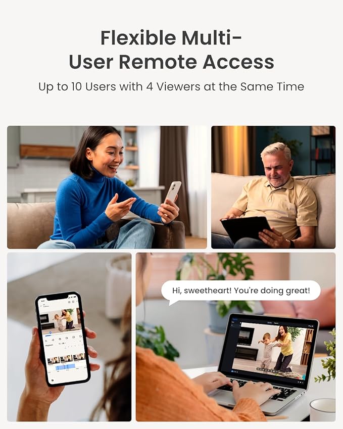 REOLINK 4MP Indoor Security Camera E1, Plug-in 2.4G Wireless WiFi 6