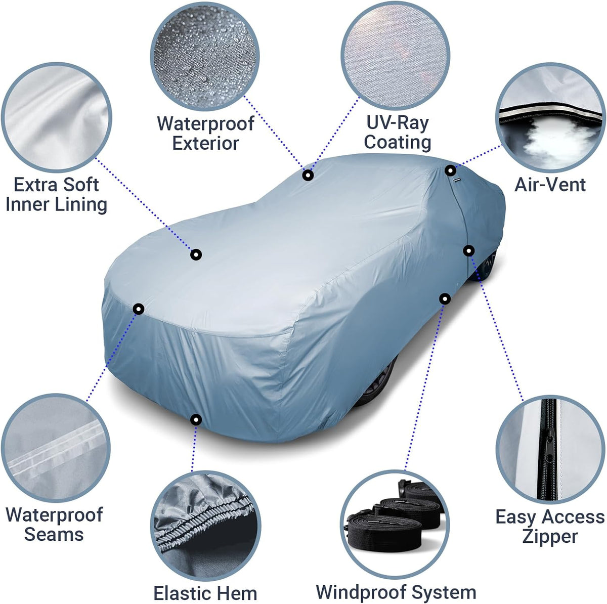 Car Cover Waterproof All Weather for 1966-1972 Dodge Charger
