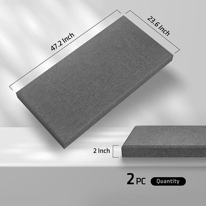 UMIACOUSTICS 2 PCS Acoustic Panel, 47.2" x 23.6" Fiberglass Sound P...