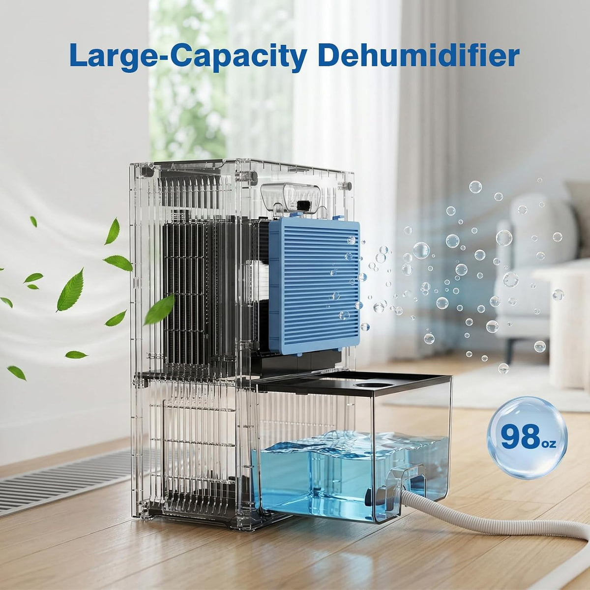 Dehumidifier, 1000sq.ft Dehumidifiers with 98oz Water Tank for Home Bedroom