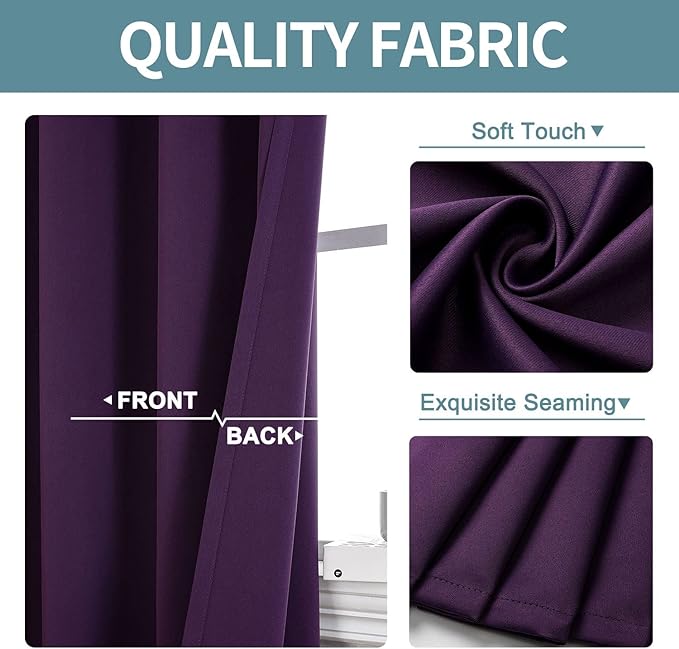 ChrisDowa Blackout Curtains 108 Inches Long