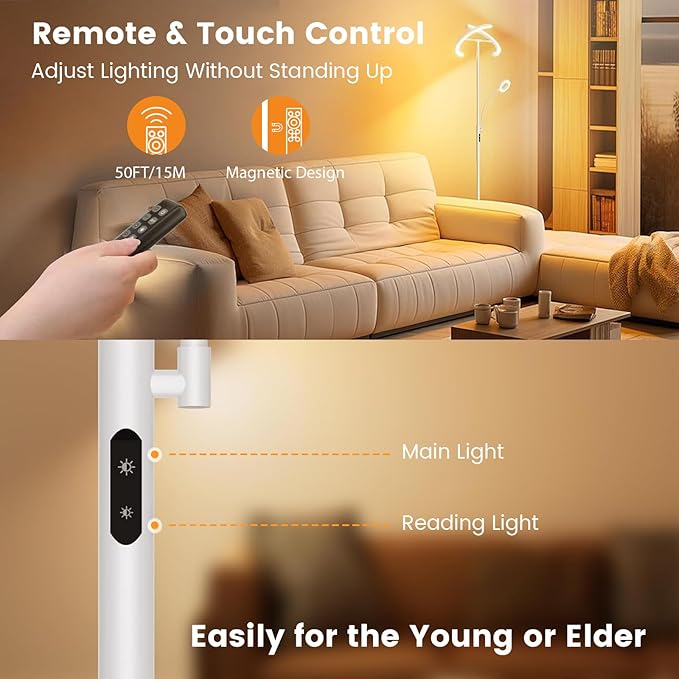 SIBRILLE White LED Floor Lamp