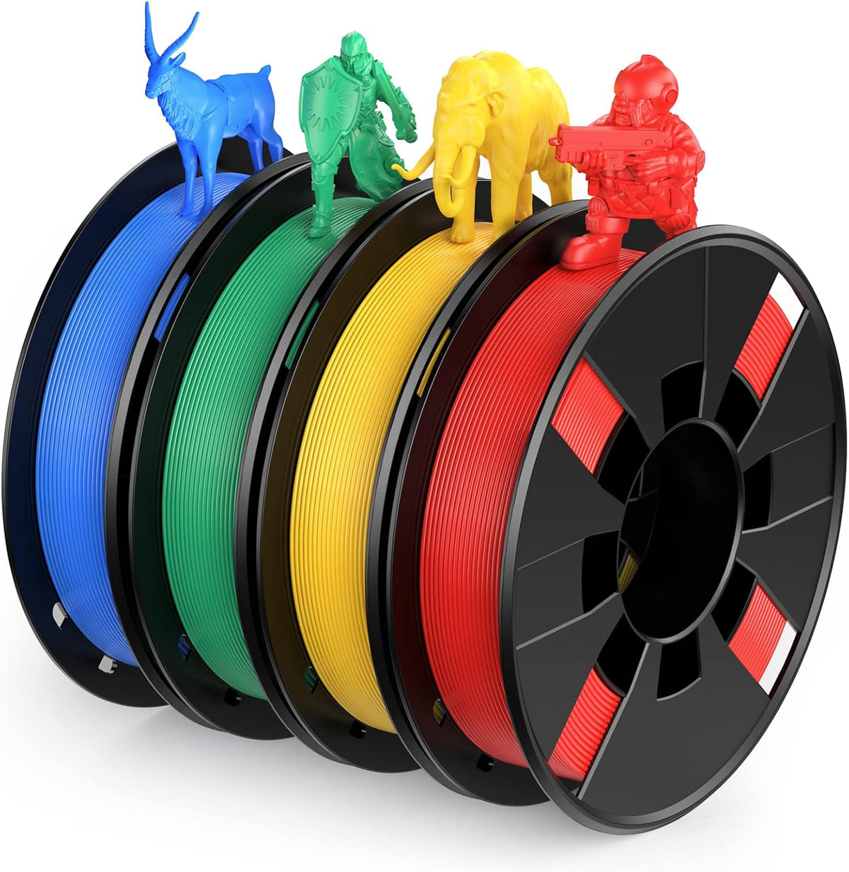 ENTINA 4 Colors PLA 3D Printer Filament Bundle, PLA Filament 1.75 mm for 3D P...