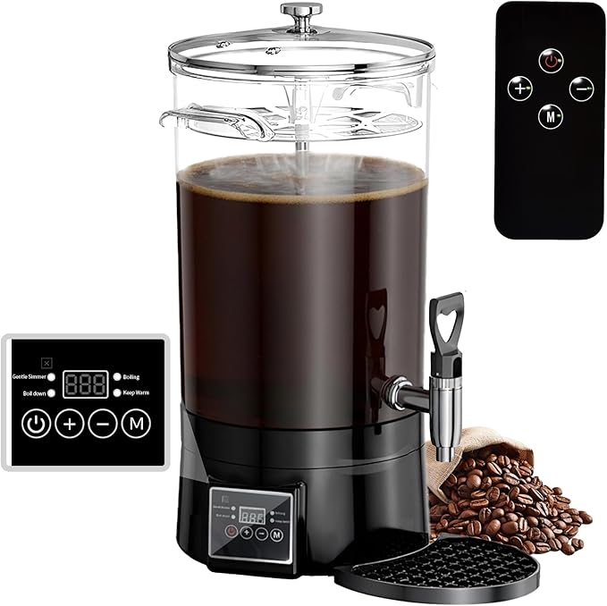 Coffee Urn Commercial Coffee Maker, 26 L 170 Cups, Transparent Electric