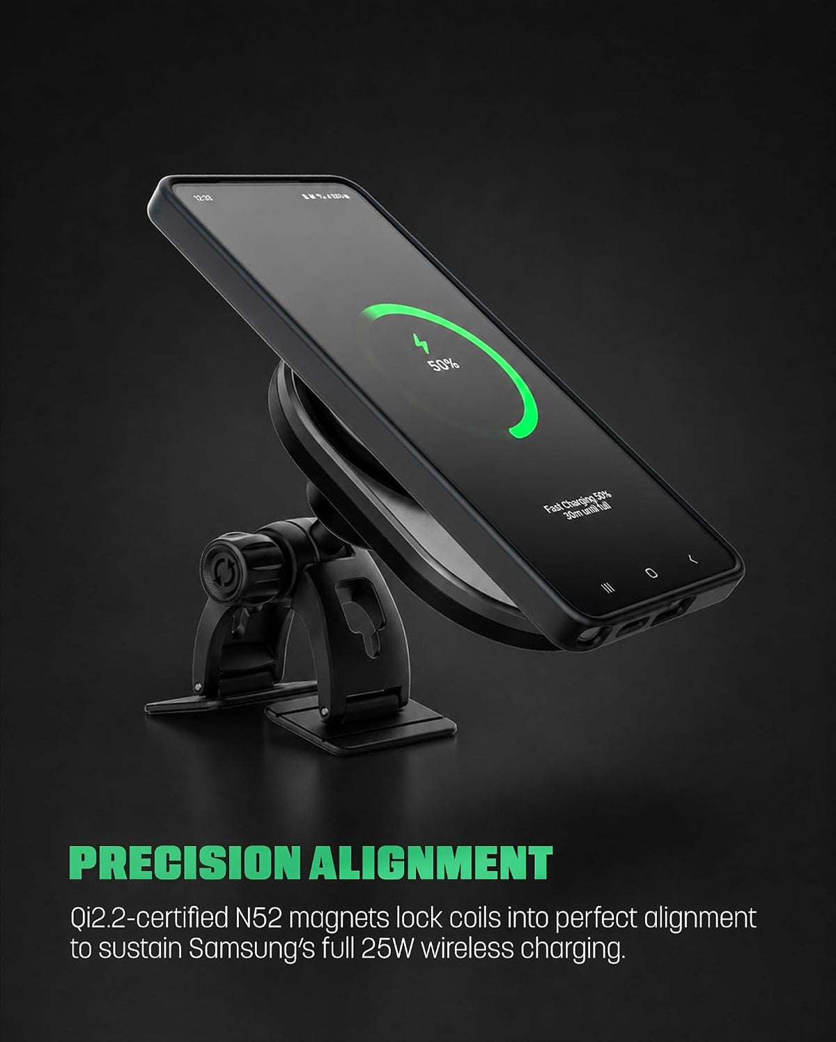 Galvanox Magnetic Wireless Car Charger Mount for Samsung Galaxy Phones, Qi2.2...