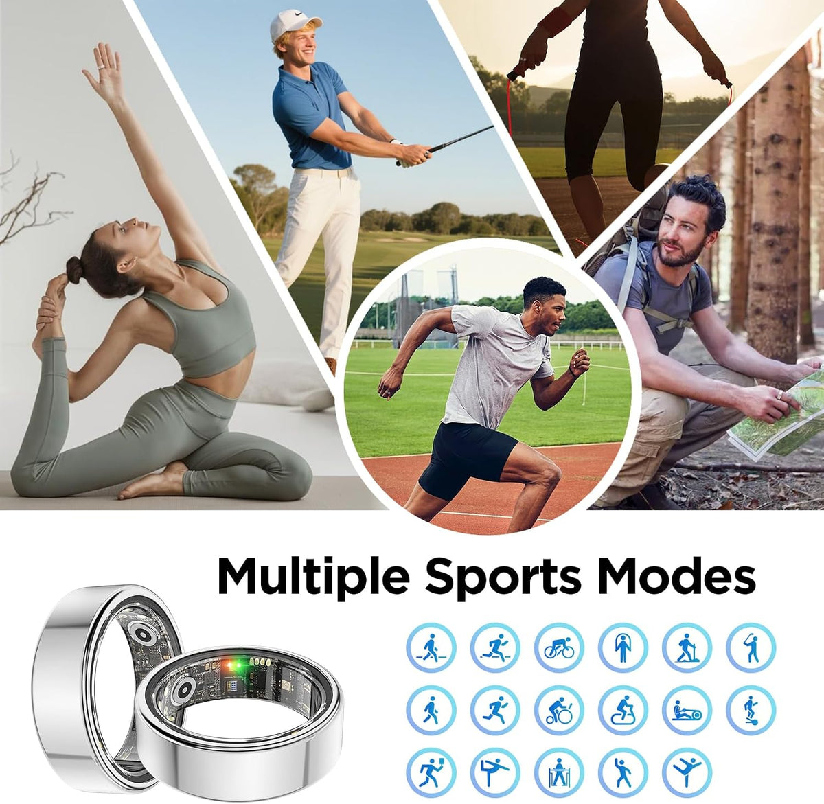 BENIO Gen2 Smart Ring for Women Men Sleep Health Fitness Tracker