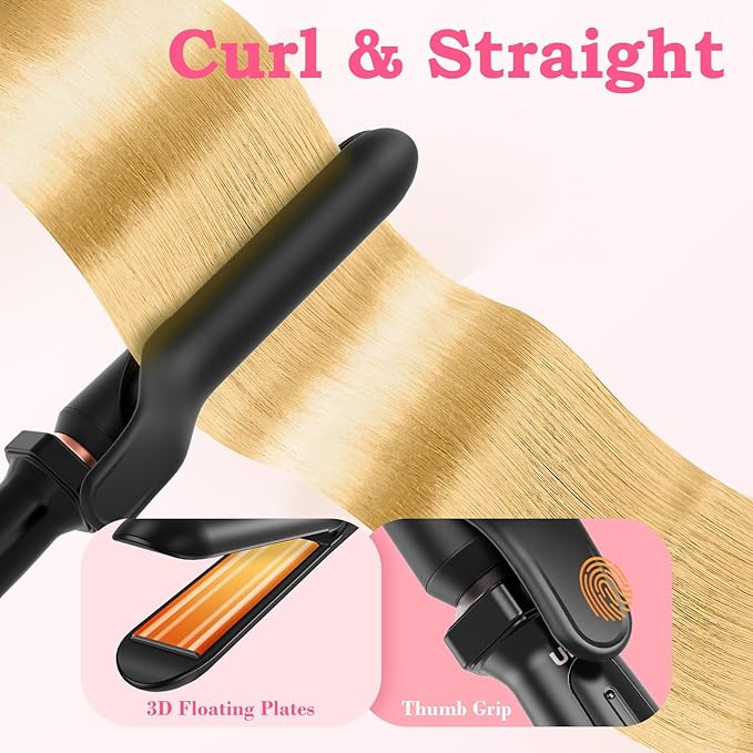 Ufree 5 in 1 Curling Iron with Interchangeable Ceramic Barrels, Curling Wand