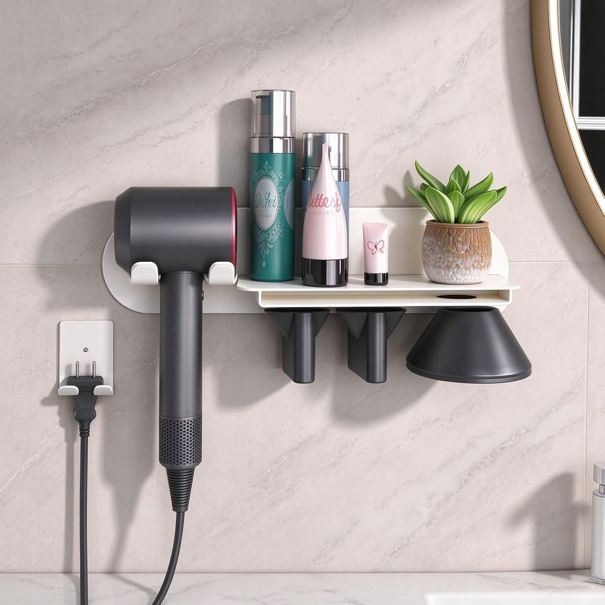 FLE Hair Dryer Holder Wall Mounted
