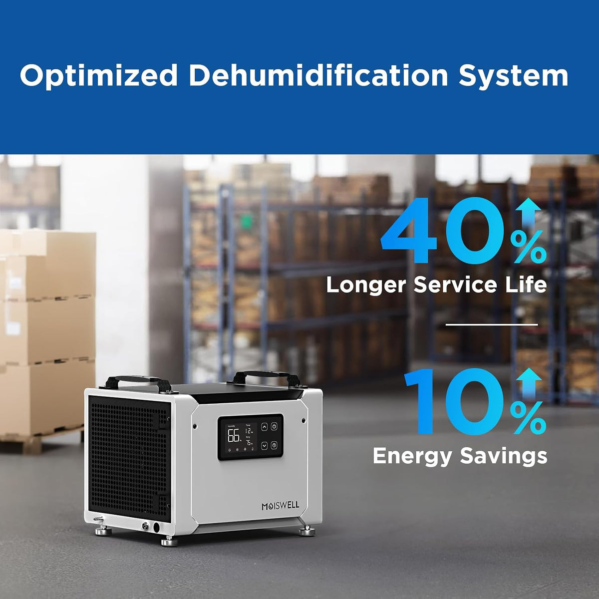 70 Pints Commercial Dehumidifier with Pump for Crawlspace Basement