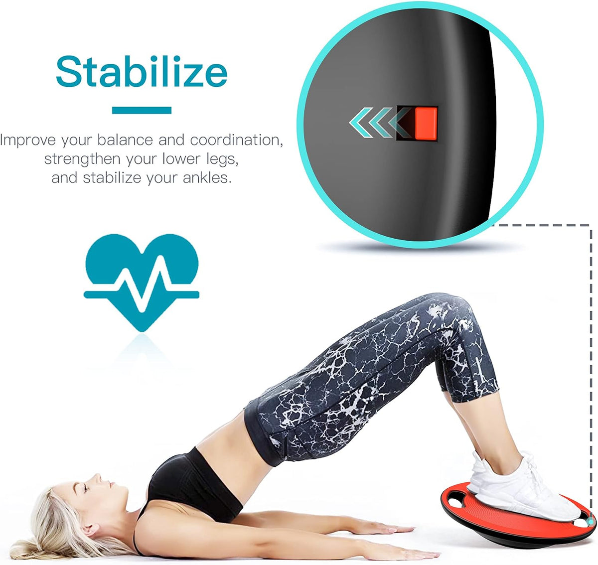 Wobble Exercise Balance Board, No-Skid Surface