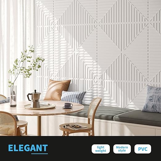Art3d 12-Pack Drop Ceiling Tiles 2x2 FT, PVC 3D Textured Panels