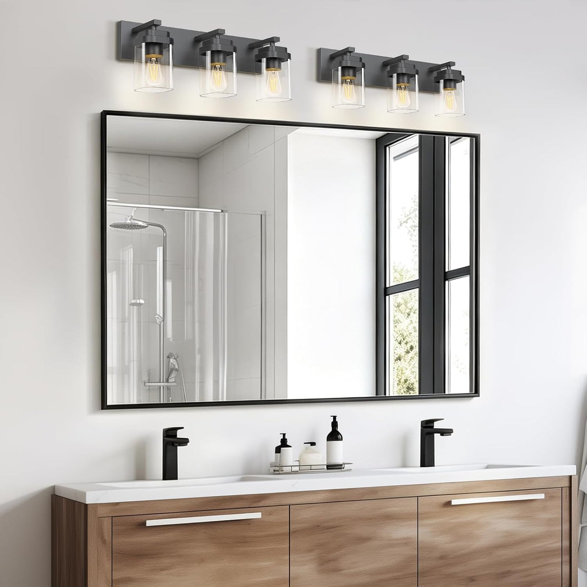 Black Bathroom Light Fixtures, 3 Lights Bathroom Lighting Fixtures Over Mirro...