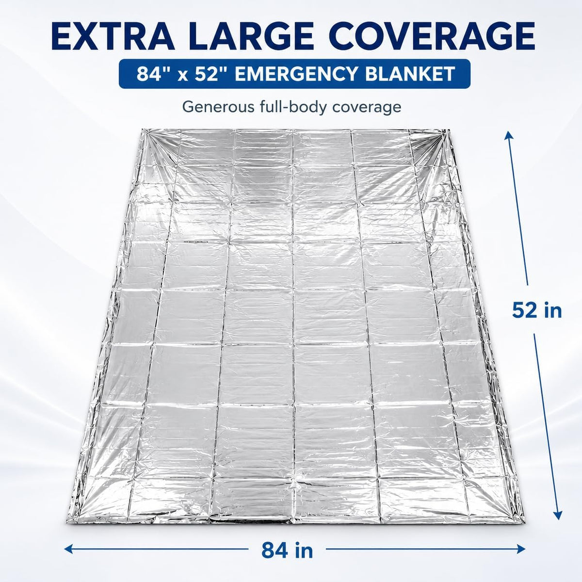 BH Lot of 50 Emergency Mylar Blankets - 84" x 52"