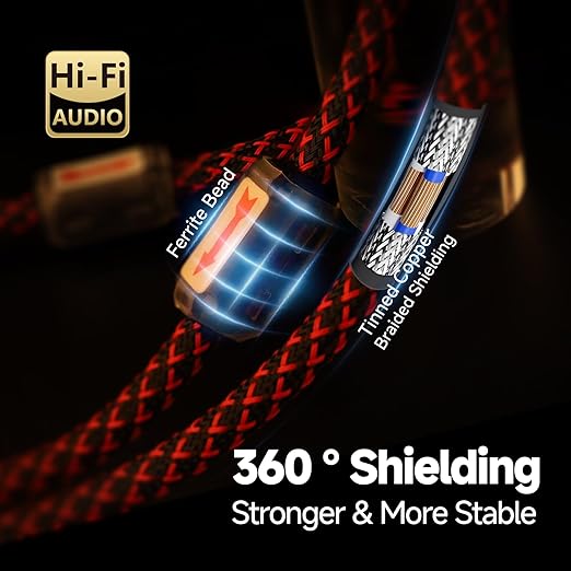 TODN HiFi 4-Core-OFC RCA Cables