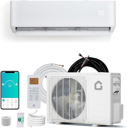 9000 BTU Mini Split Air Conditioner and Heat Pump | 19 SEER2, WiFi & Alexa
