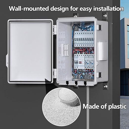Electrical Junction Box, Ventilated Design, Cable Grommets, Indoor/Outdoor Use