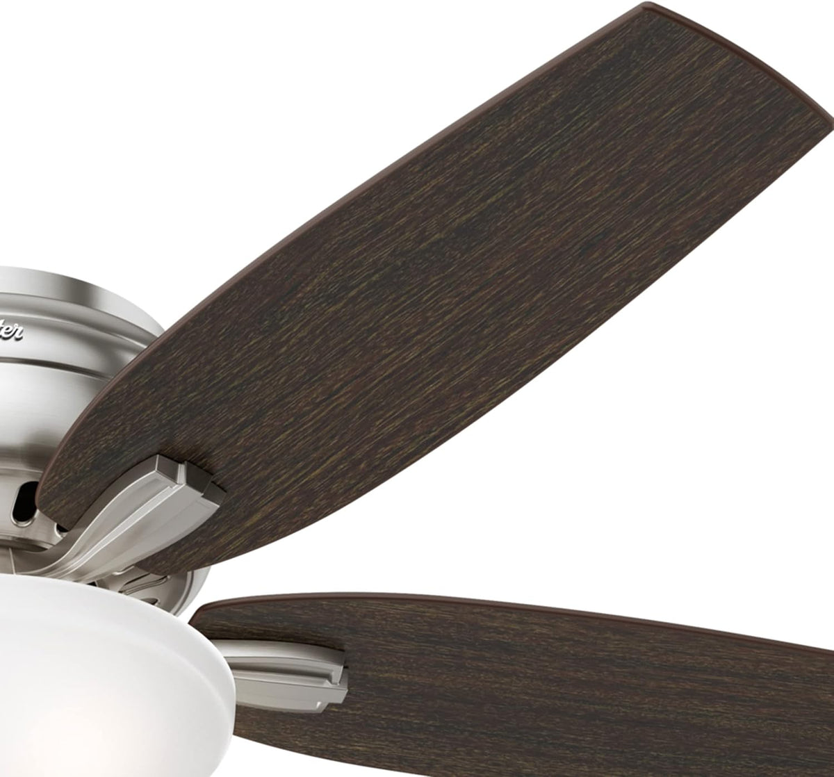 Hunter Newsome, Indoor, Ceiling Fan, Pull Chain, 52 inch, Brushed Nickel