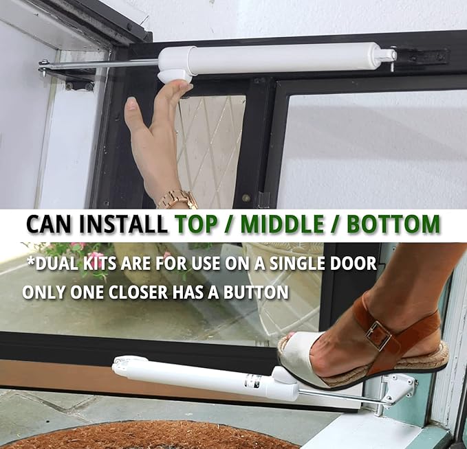 Touch 'n Hold Smooth Dual Door Closer System – Heavy-Duty