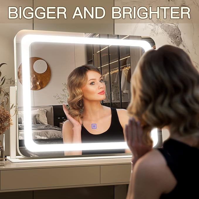 FENNIO Vanity Mirror with Lights 22''x17'' Makeup Mirror with...
