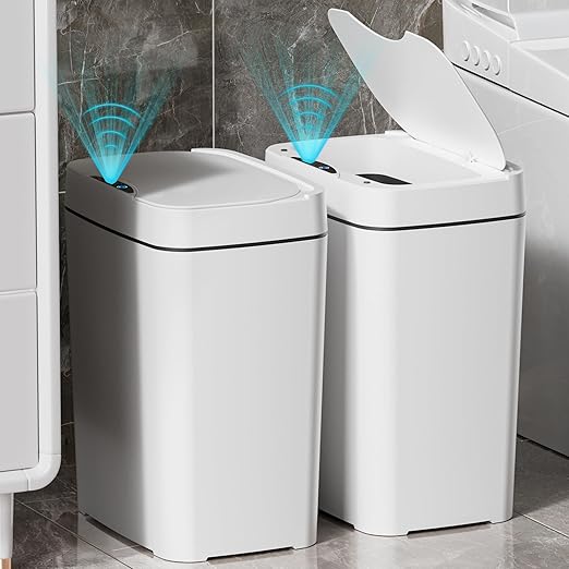 2 Pack 2.7 Gal Bathroom Trash Can