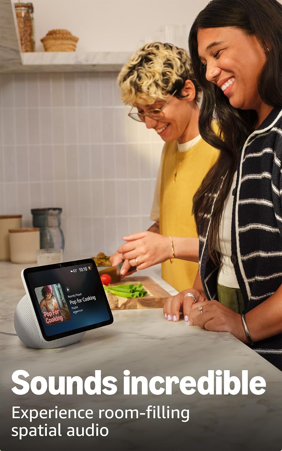 Amazon Echo Show 8 (2025 release) with Amazon Adjustable Stand | Glacier White