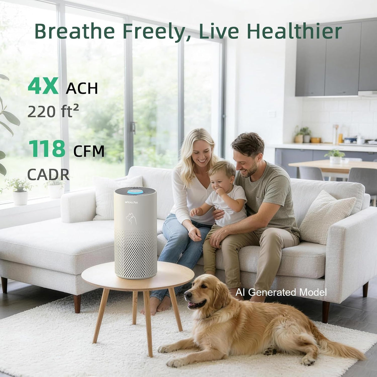 Afloia Air Purifiers for Bedroom and Pets Home up to 1780 Ft²
